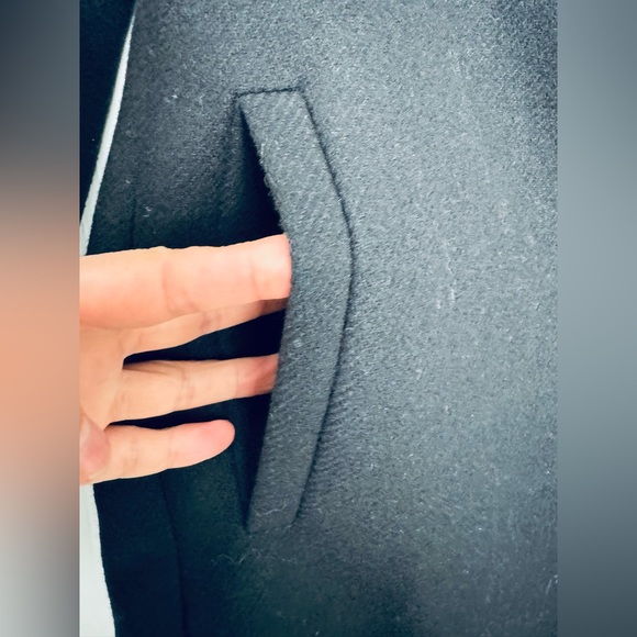 Love Moschino heart padded on chest wool blended black single breast coat - Picture 14 of 17